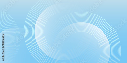 Abstract minimalist banner on blue background. Paste bluel colorful white gradations.
