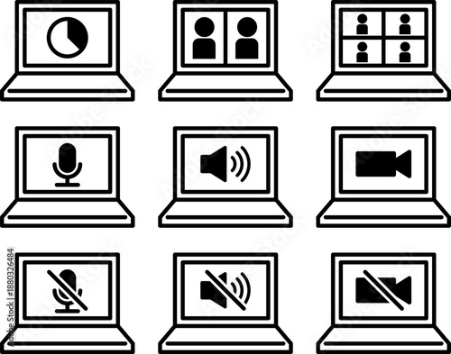 リモート会議のアイコン。
