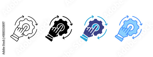 Self Service icon set multiple style collection