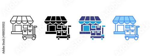 Procurement icon set multiple style collection