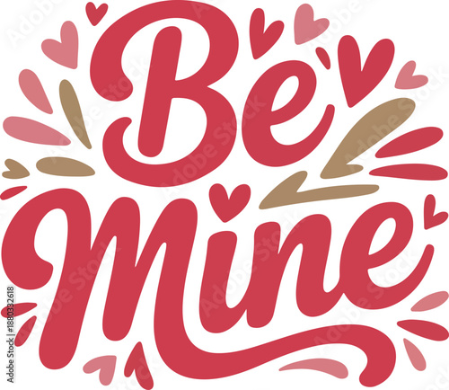 Wallpaper Mural Be Mine Cute Valentine Typography Design Torontodigital.ca