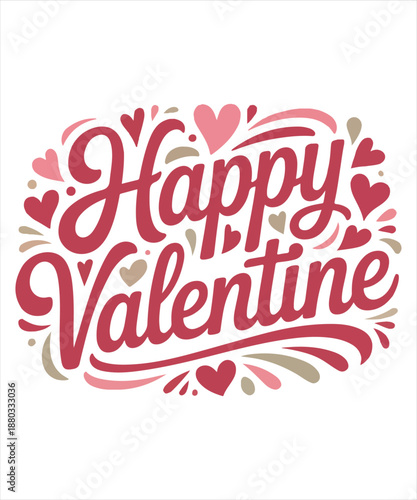 Wallpaper Mural Happy Valentine Cute Love Lettering Design Torontodigital.ca