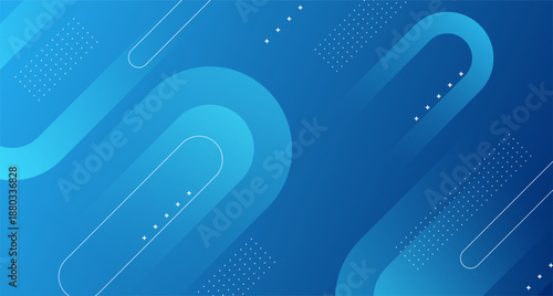 Modern abstract background with blue gradient and smooth flowing wave shapes, clean and dynamic design suitable for digital and corporate use.