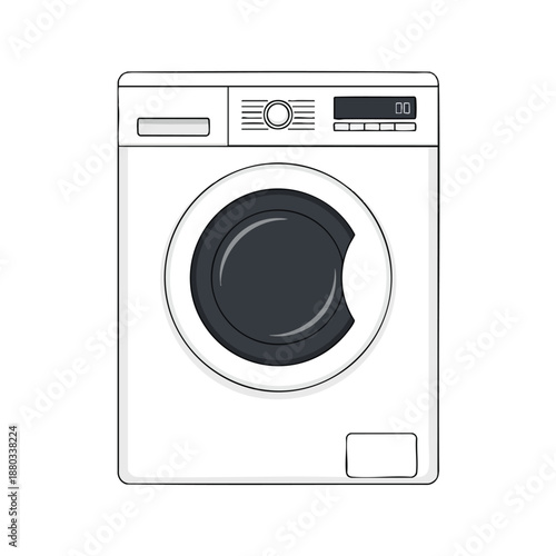 Front Load Washing Machine Illustration