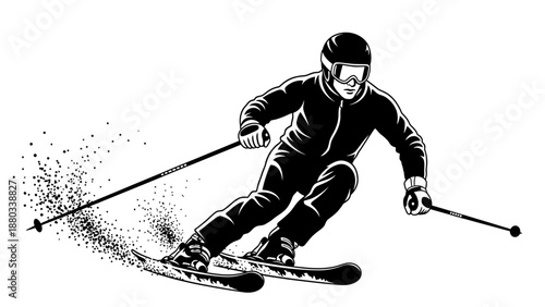 Dynamic Snowboarder Captures Winter Thrills with Expert Skiing Action