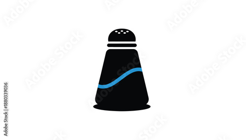 Salt Shaker Modern Minimalist Blue Accent Dark Silhouette for Culinary Use