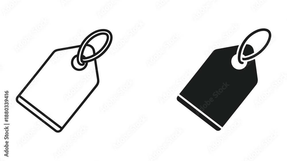 Fototapeta premium Simple tag icon set for web and mobile applications
