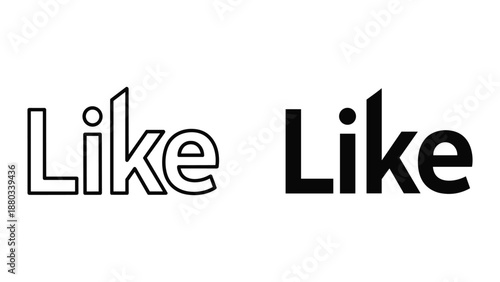 Like button logo on white background