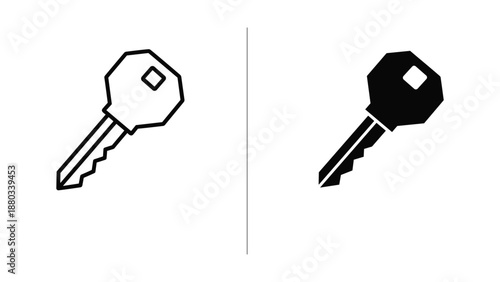 Key icons in different styles