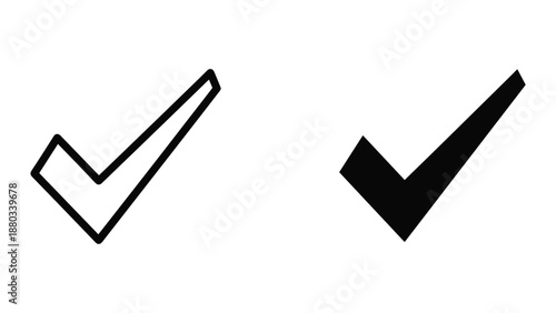 Check mark symbol in two different styles