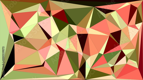 Warm Color Abstract Polygon Background