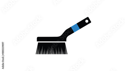 Squeegee with blue accent in modern design on white background for cleaning tools