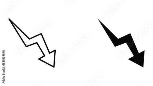 Black arrow icons pointing downward