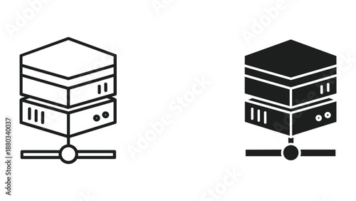 Server database system icon set