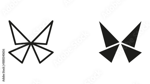 Simple butterfly logo design template vector illustration