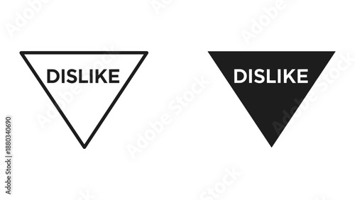 Dislike button icons in black and white