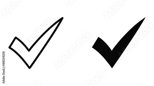 Check mark symbols in different styles