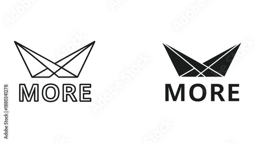 More logo design with paper boat concept