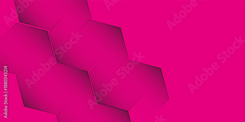 Abstract pink background with hexagonal black lines pattern design. Digital design with pink lava color