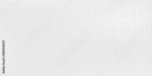 Vector rectangle dot white on gray background with wave light technology texture background