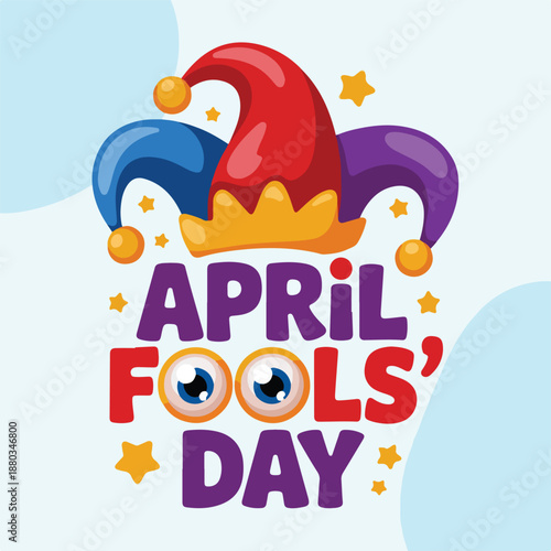 April Fools Day Joker Hat Illustration