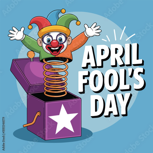 April Fools Day Joker Hat Illustration