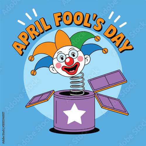 April Fools Day Joker Hat Illustration
