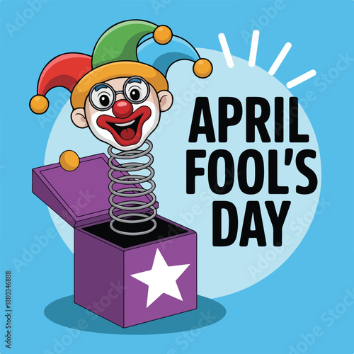 April Fools Day Joker Hat Illustration
