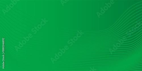 Green abstract background with green gradient curve lines. Modern wavy lines concept. Vector illustration. eps10