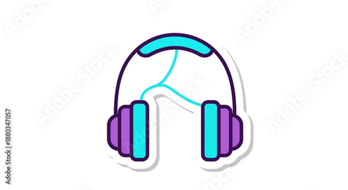 illustration of virtual reality headset and headphones representing digital entertainment and
