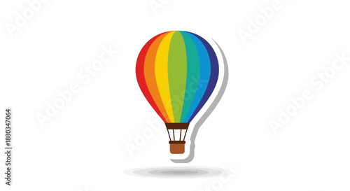 Colorful hot air balloon representing diversity and adventure in the sky