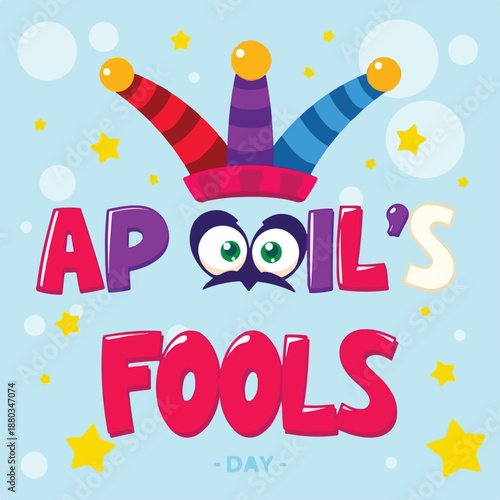 April Fools Day Joker Hat Illustration