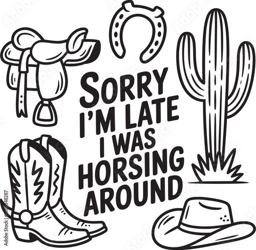 Country Bride and Groom eps. Wedding Svg Eps Dxf eps.Vector files ideal for cutting machines such as Silhouette Studio Cameo,Cricut,ScanN
Hand Drawn Western Illustrations, Cowgirl Clipart Illustration