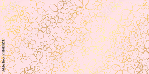 桜の花の背景素材イラスト