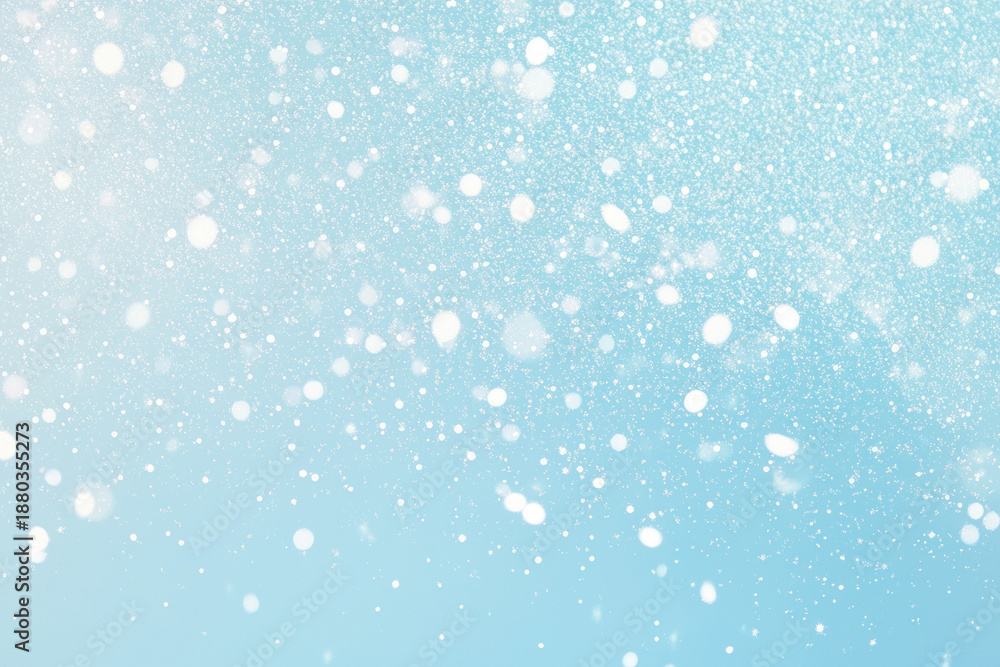 Fototapeta premium PNG Pale light blue glitter background texture sparkling snow snowflakes.