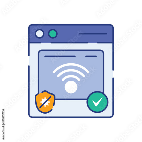 Secure WiFi Connection Icon
