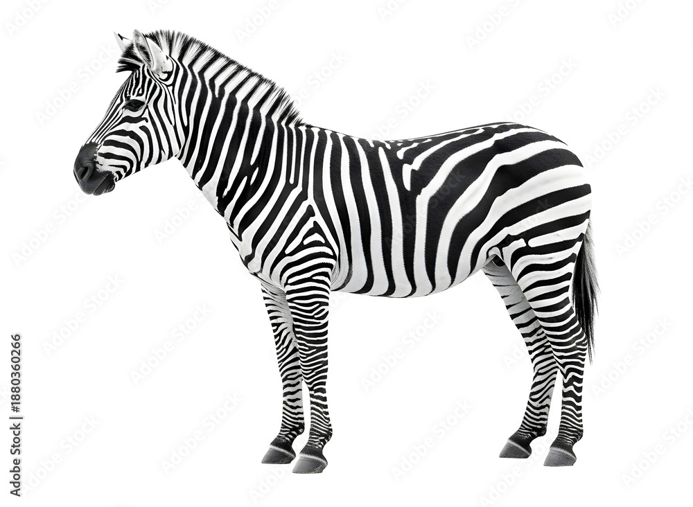 Fototapeta premium Zebra isolated on transparent background