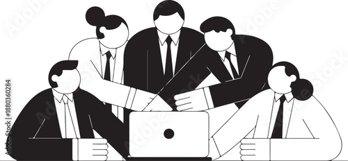 business people working together