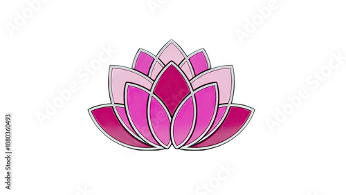 Pink Lotus Flower Logo Design