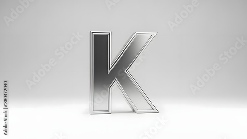 Metallic Letter K Illustration