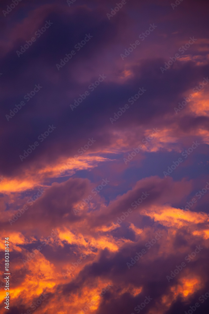 Fototapeta premium sunset orange and blue