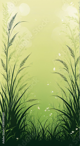 bamboo forest in sunset