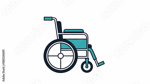 Modern teal wheelchair for mobility and accessibility needs