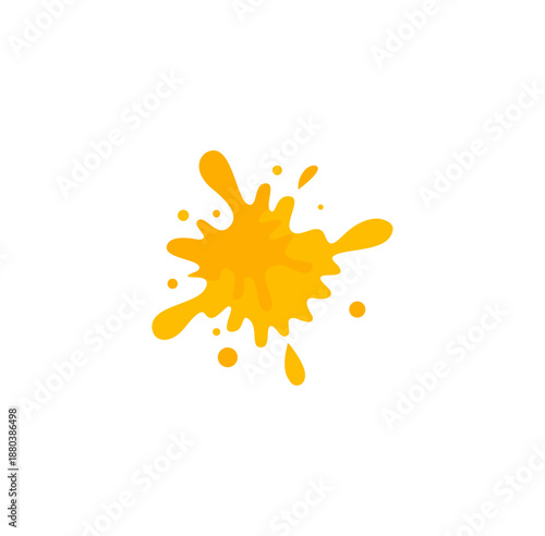 Yellow paintball splash vector illustration 