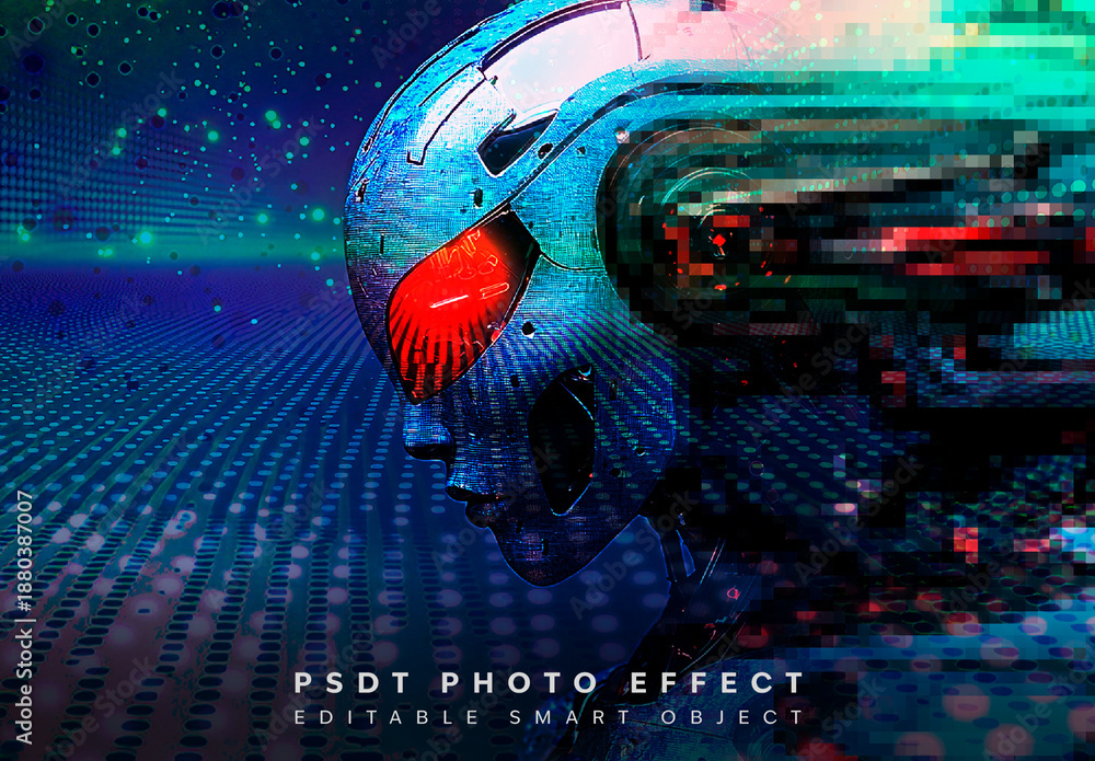 Data Rain Matrix Stream Photo Effect Stock Template | Adobe Stock