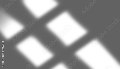 Quadro su tela Square window pane shadow overlay with soft focus edges creates authentic mornin