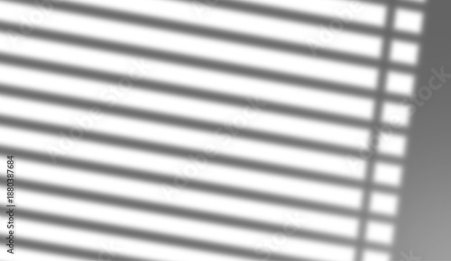 Obraz na plátně Sunlight shadow overlay mockup with venetian blinds light effect on transparent