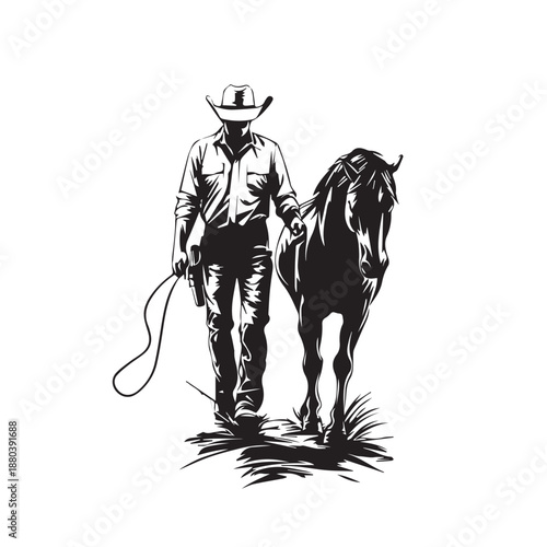 cowboy with horse