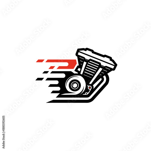  Vector design of motorcycle spare parts logo, symbol, sign, editable EPS 10