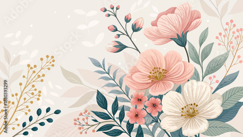 Vibrant floral arrangement with pink and white flowers